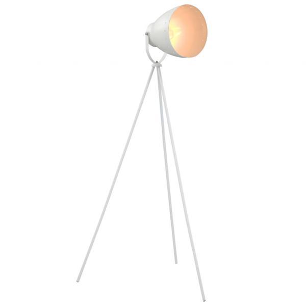 Lámpara de trípode de pie metal blanco E27