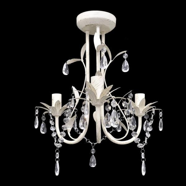 Lámparas de araña de cristal 2 unidades blanco elegante
