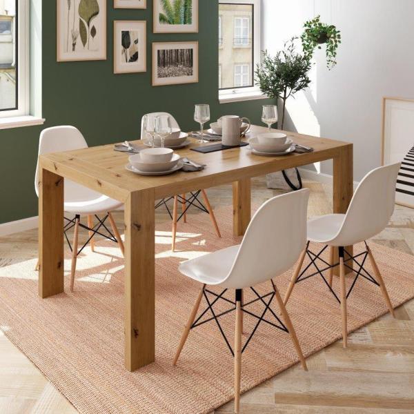 Mesa de comedor extensible en color artisan