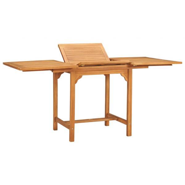 Conjunto de comedor de jardín 5 piezas madera maciza de teca