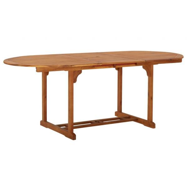 Juego de comedor de jardín 5 piezas madera maciza de acacia