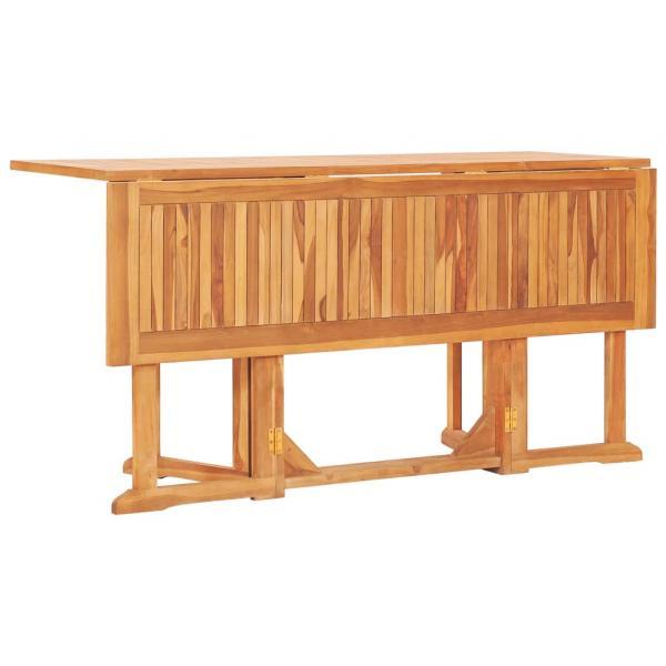 Set comedor de jardín plegable 7 piezas madera maciza de teca_3