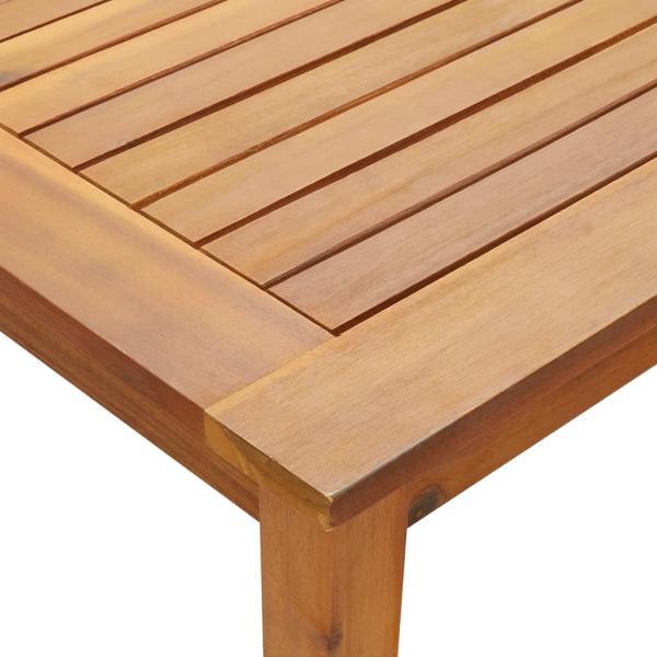 Set de comedor de jardín 7 piezas madera maciza de acacia