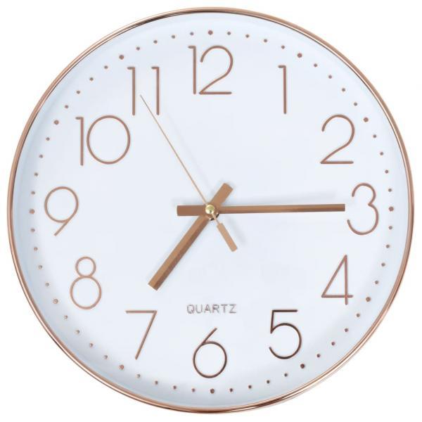 Reloj de pared 30 cm rosa dorado