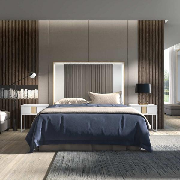 Cabecero y 2 mesitas de noche SHAUN