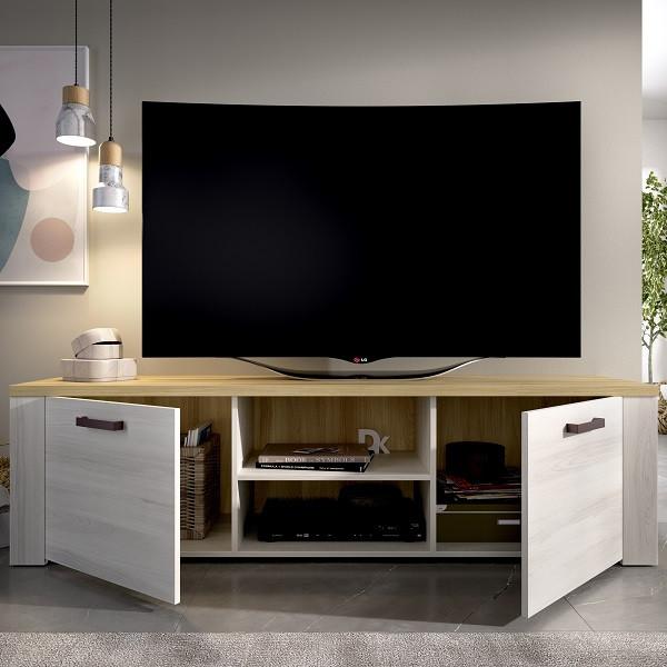 Mueble de televisión con 2 puertas y estante I Tifon.es