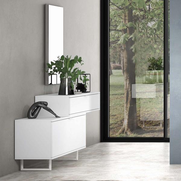 Recibidor zapatero con espejo MIRLOX