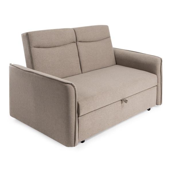 Sofá cama clic clac con arcón de almacenaje tapizado en gris o marrón l  Tifon.es