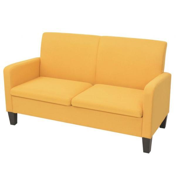 Sofá de 2 plazas color amarillo