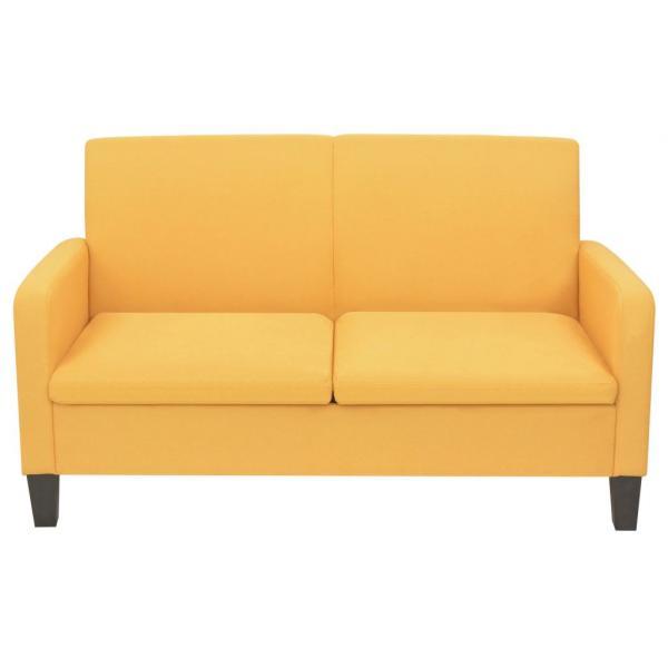 Sofá de 2 plazas color amarillo