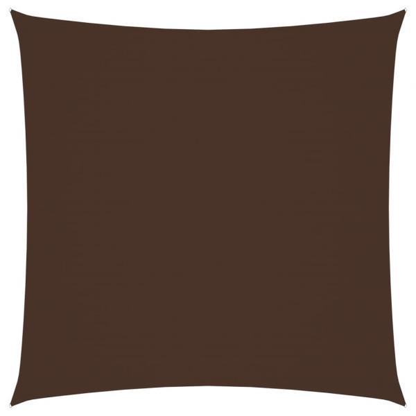 Toldo de vela cuadrado de tela oxford marrón 2x2 m