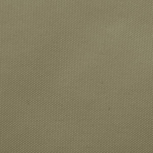 Toldo de vela rectangular de tela oxford beige 2,5x3 m