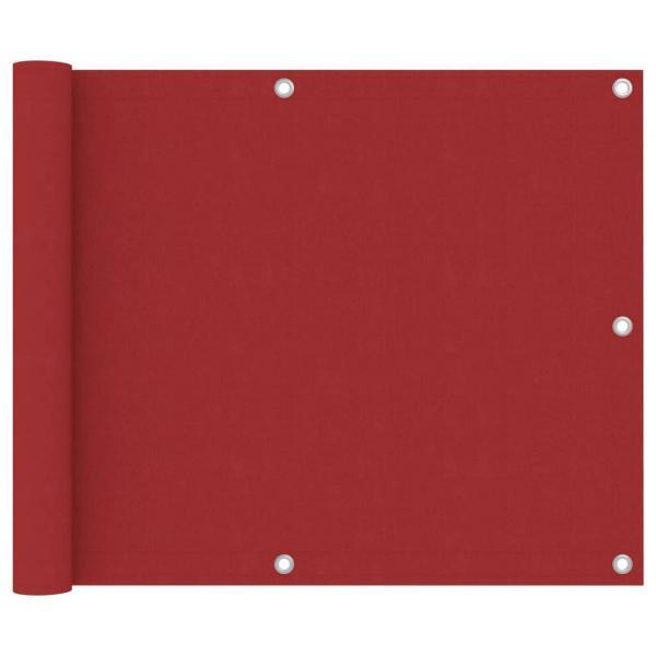 Toldo para balcón de tela oxford rojo 75x600 cm