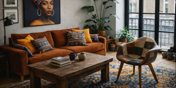 Estilo de decoración afrobohemio