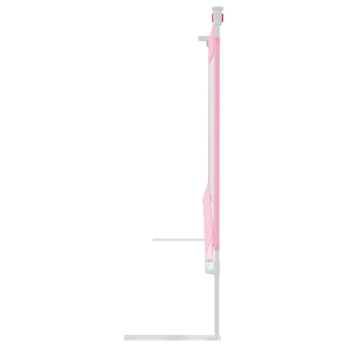 Barandilla de seguridad cama de niño tela rosa 90x25 cm