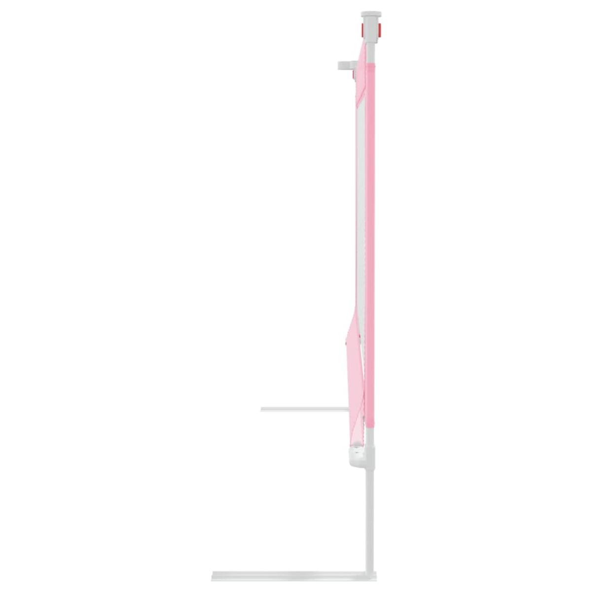 Barandilla de seguridad cama de niño rosa tela 160x25 cm