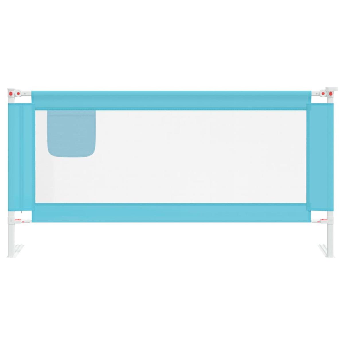 Barandilla de seguridad cama de niño azul tela 180x25 cm