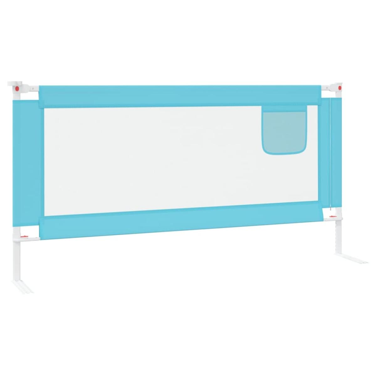 Barandilla de seguridad cama de niño azul tela 180x25 cm