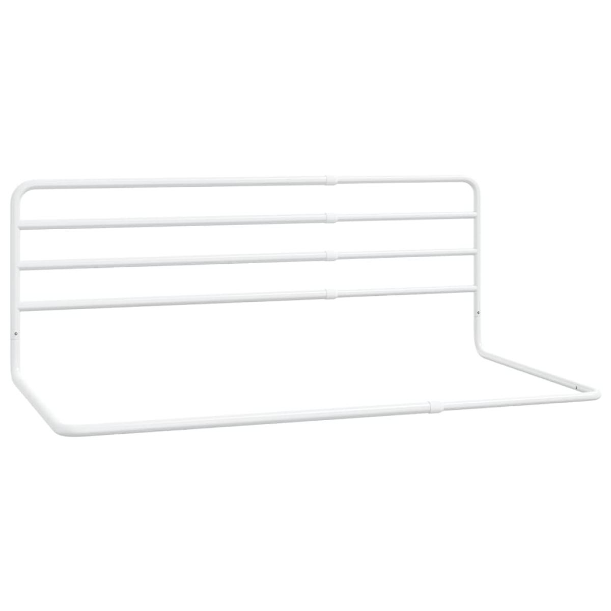 Barandilla de seguridad cama niño blanco hierro (76-137)x55 cm