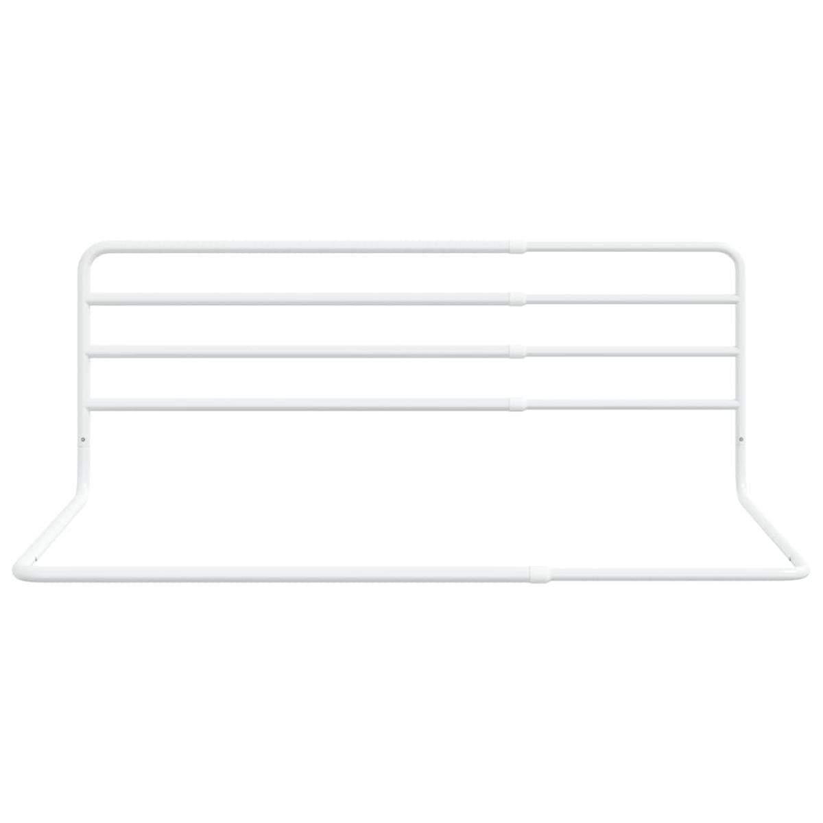 Barandilla de seguridad cama niño blanco hierro (76-137)x55 cm