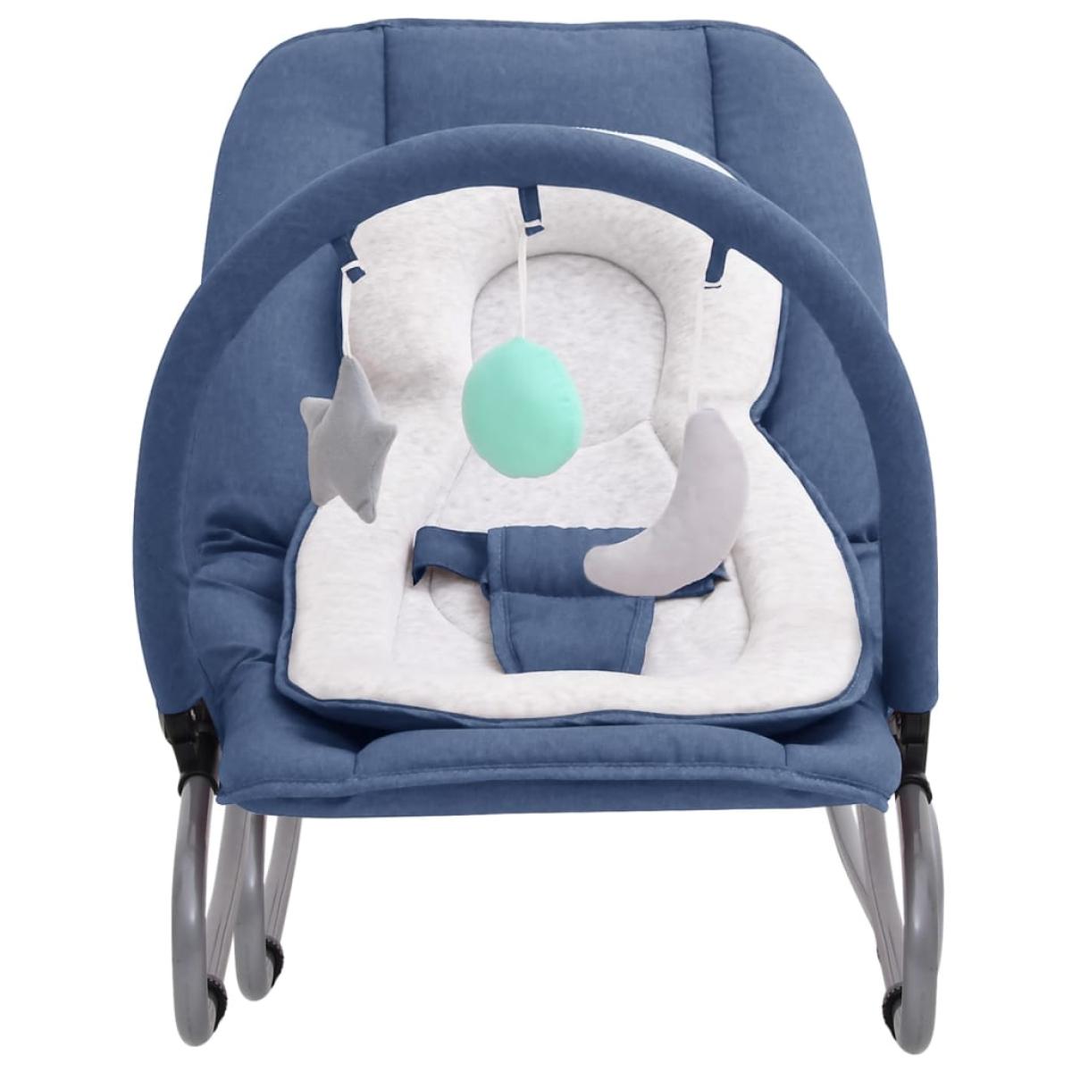 Hamaca mecedora para bebés de acero azul marino