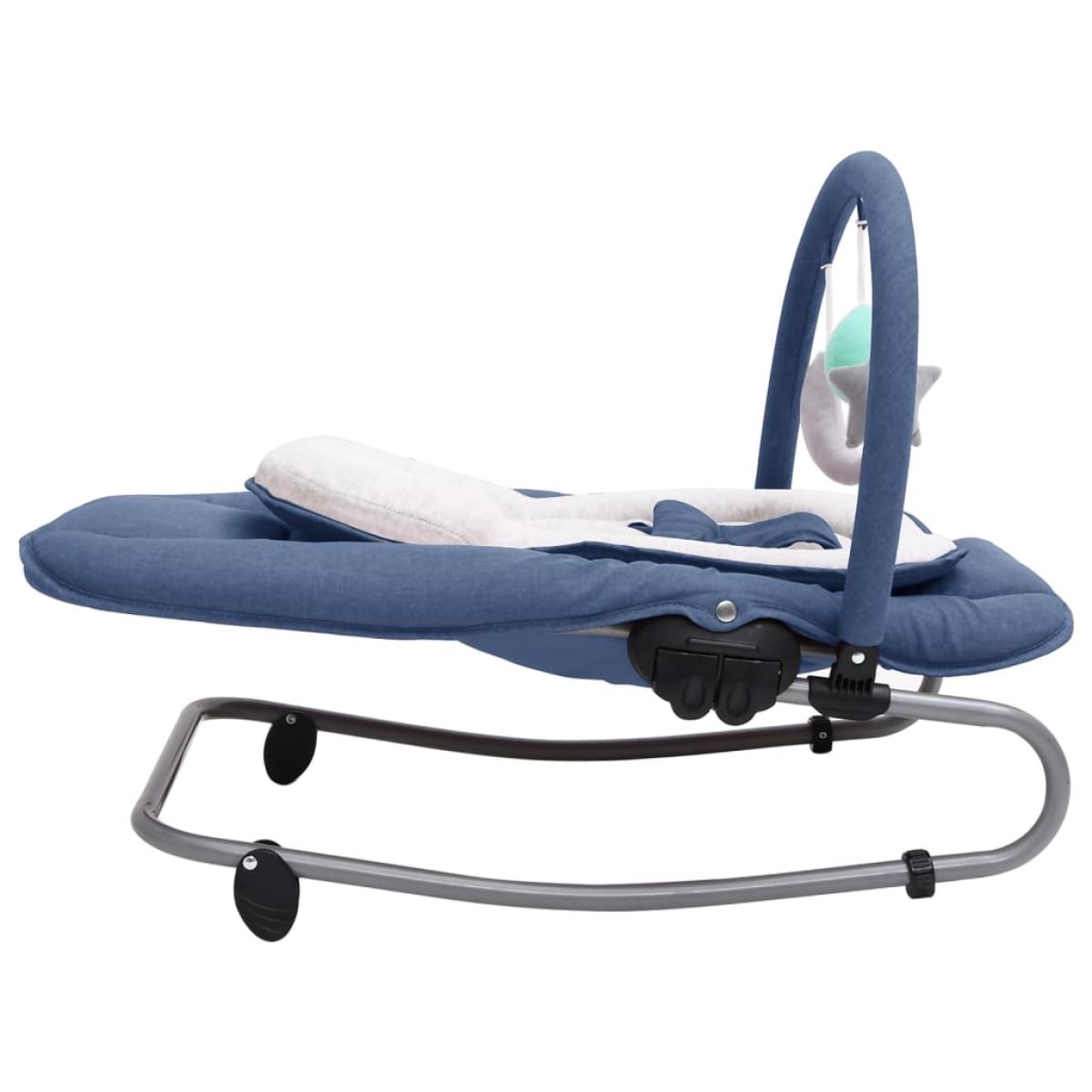 Hamaca mecedora para bebés de acero azul marino