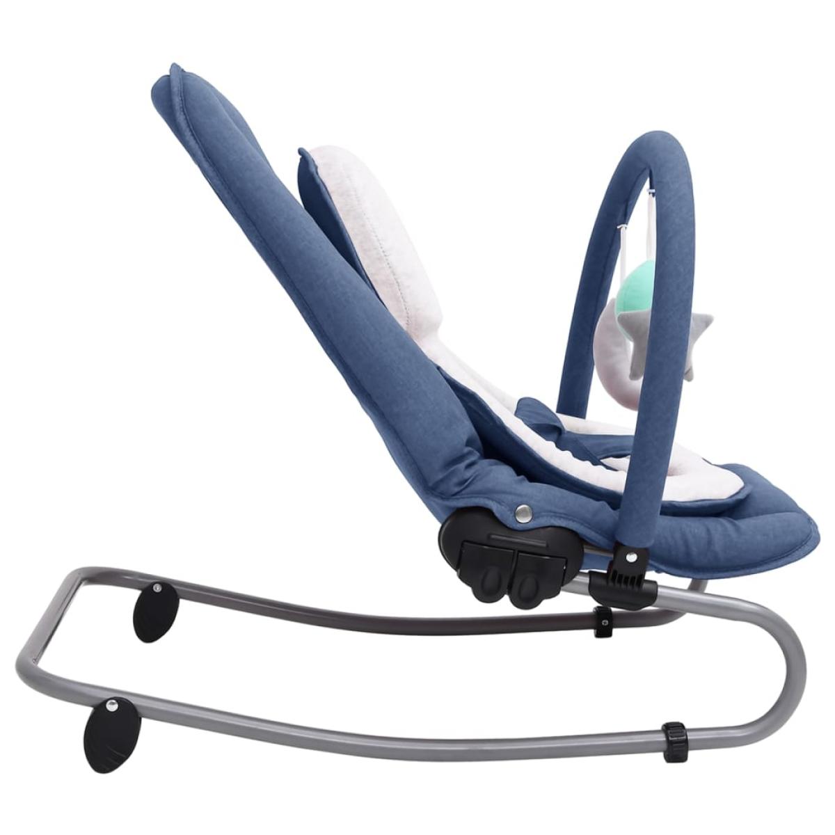Hamaca mecedora para bebés de acero azul marino