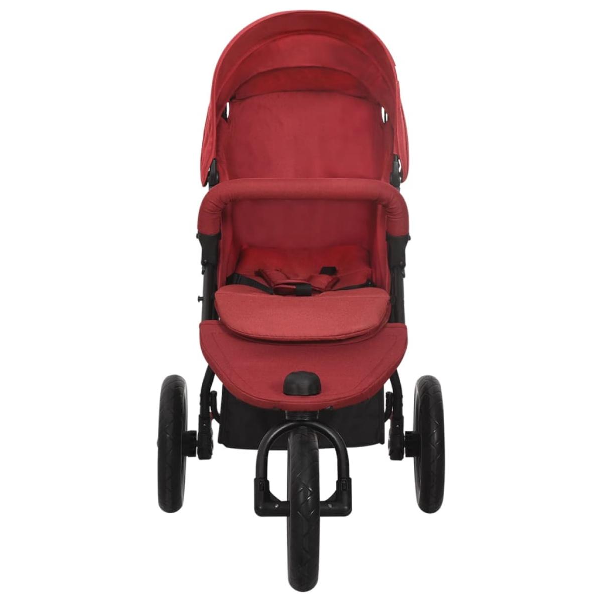 Cochecito de bebé de acero rojo