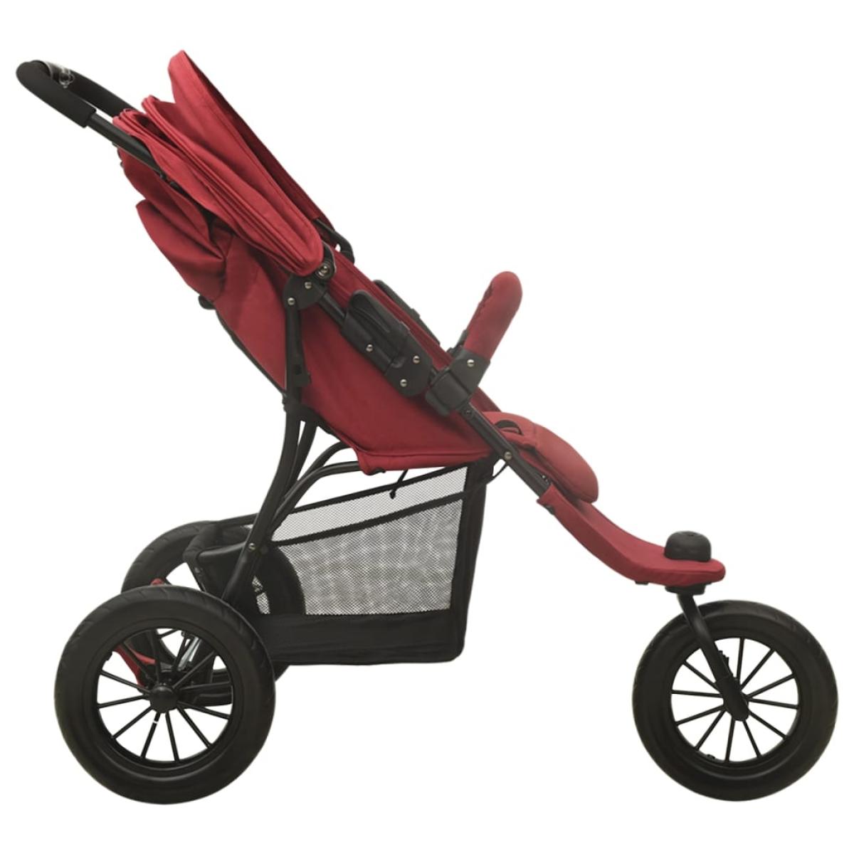 Cochecito de bebé de acero rojo