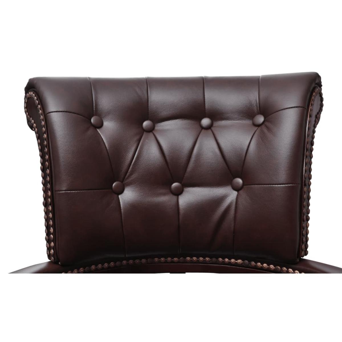 Silla de oficina giratoria marrón