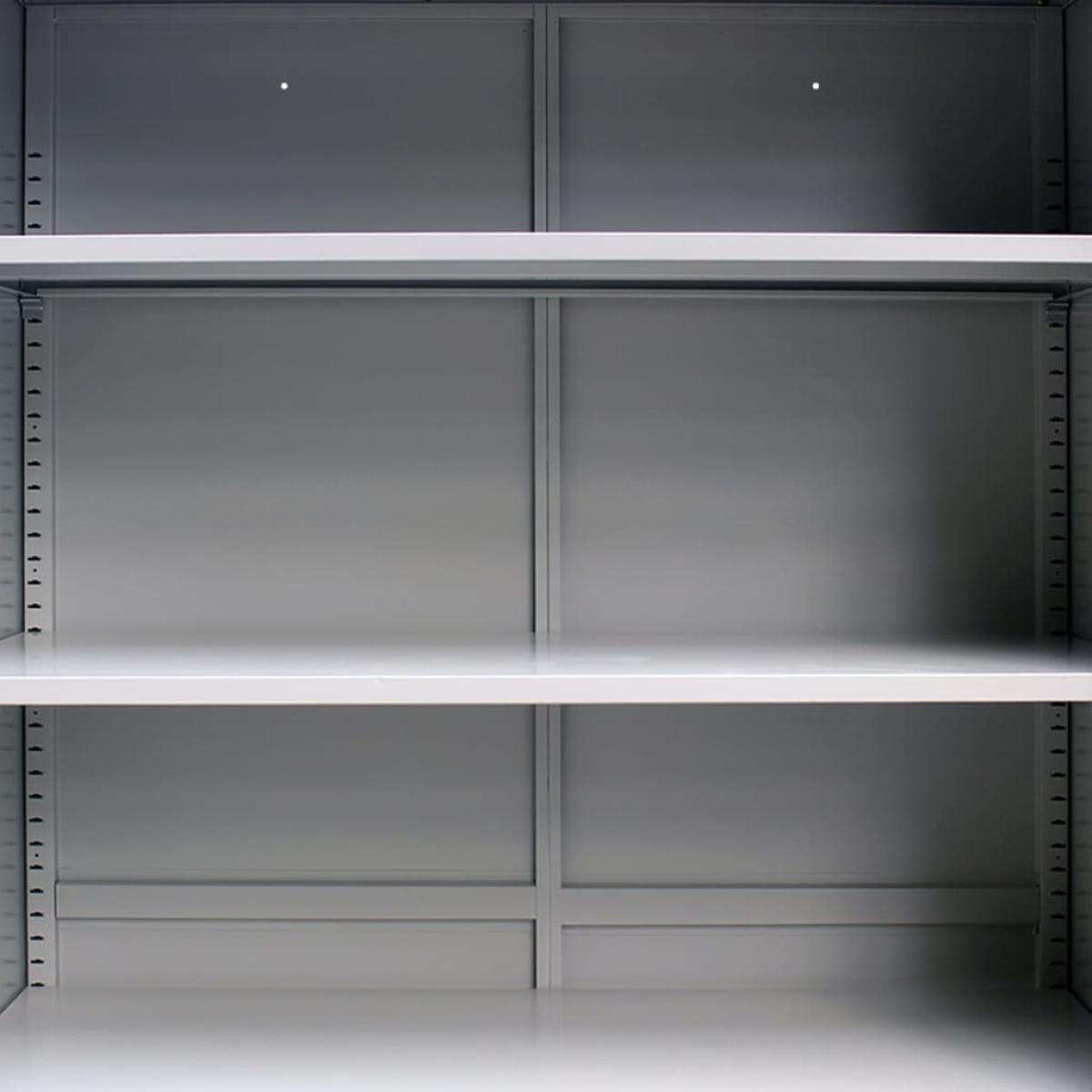 Armario de oficina con 2 puertas acero gris 90x40x180 cm