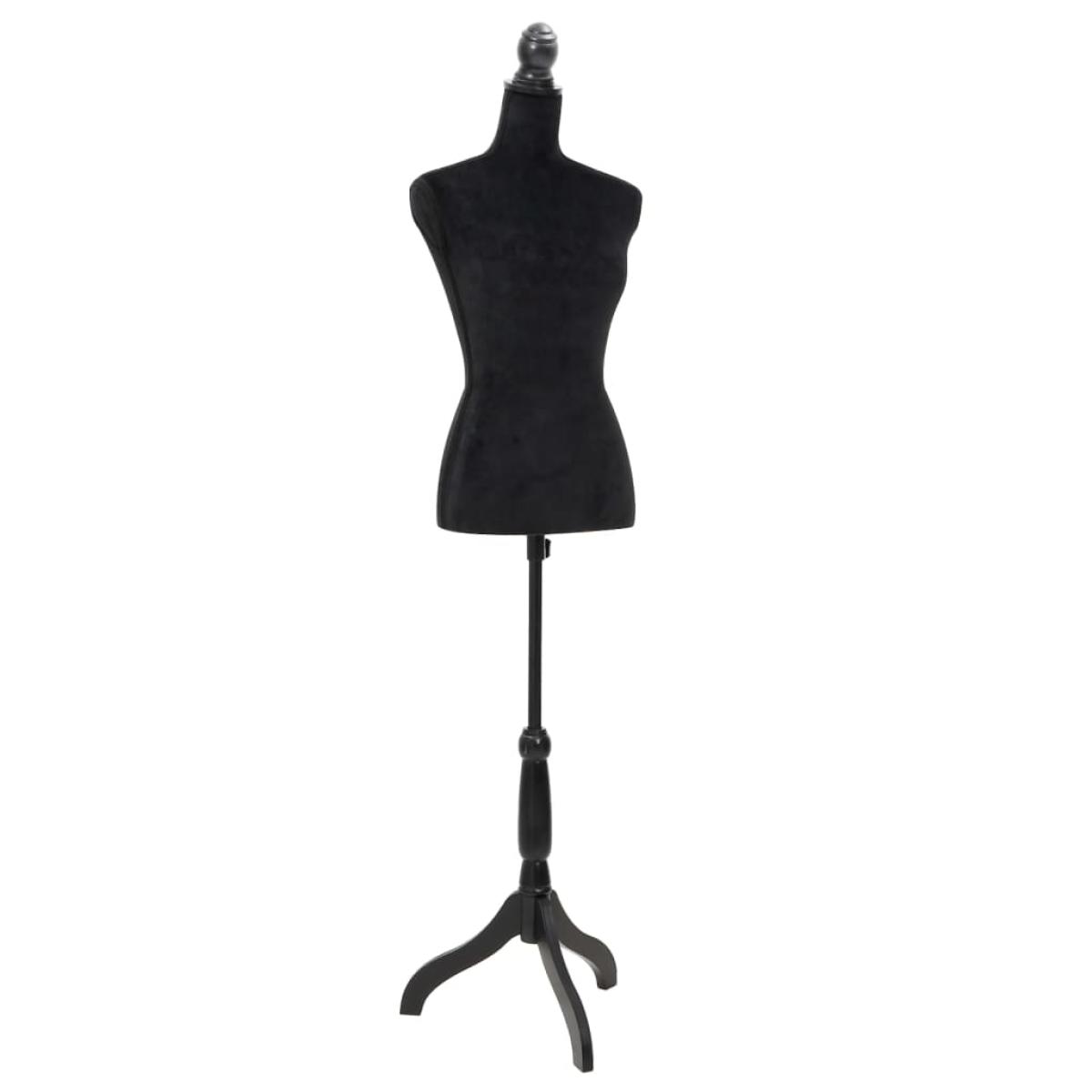 Maniquí de busto de mujer de modista negro