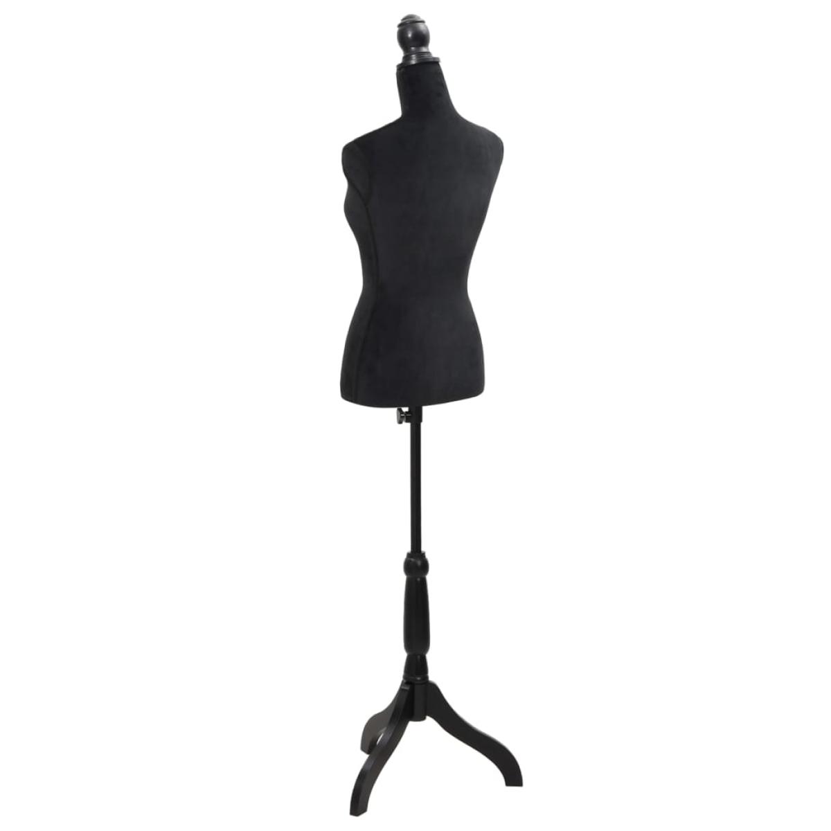 Maniquí de busto de mujer de modista negro