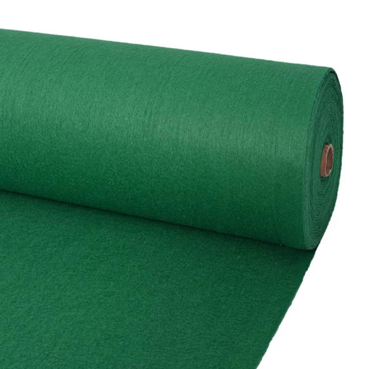 Alfombra para eventos verde 1x24 m