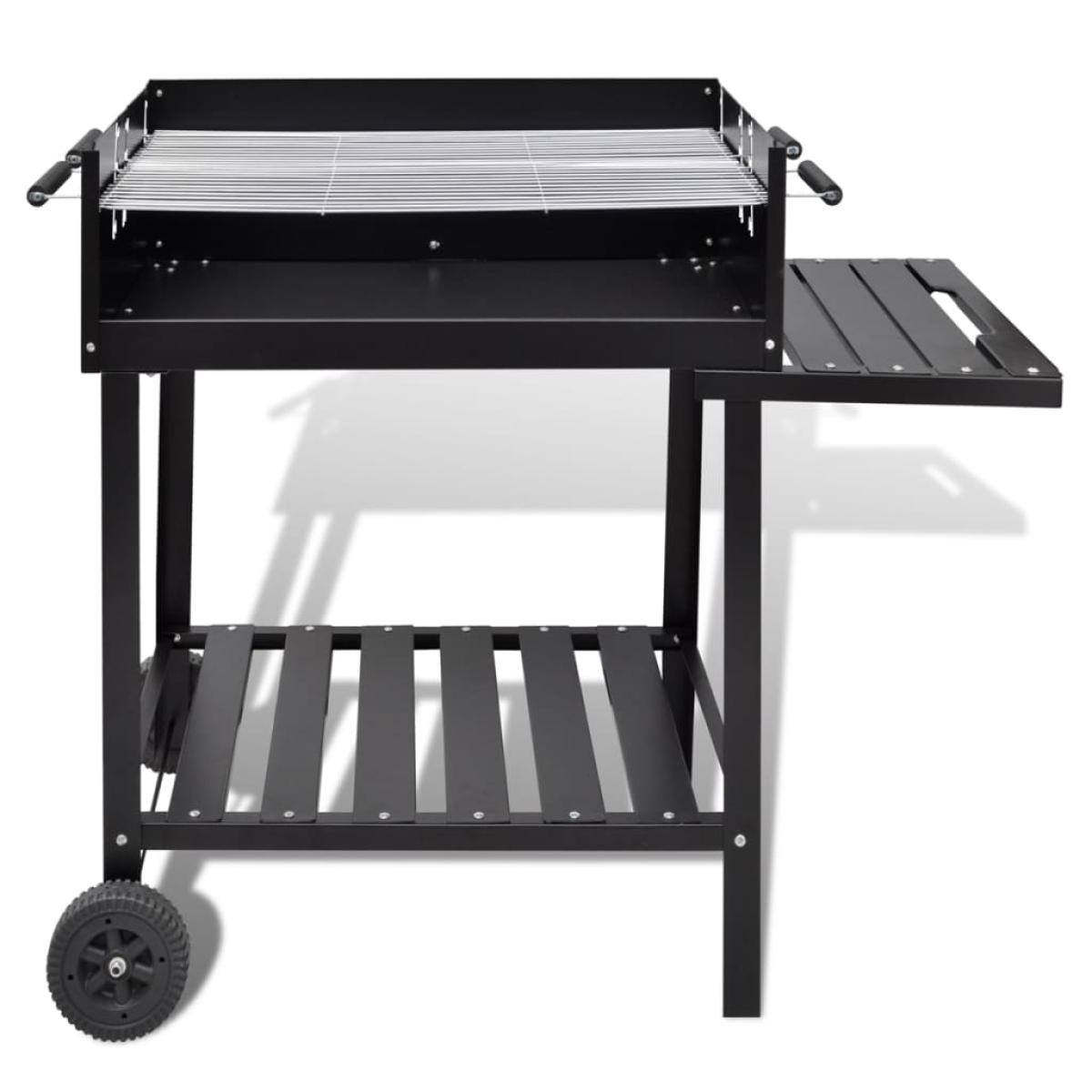 Soporte para barbacoa de carbón con 2 ruedas 