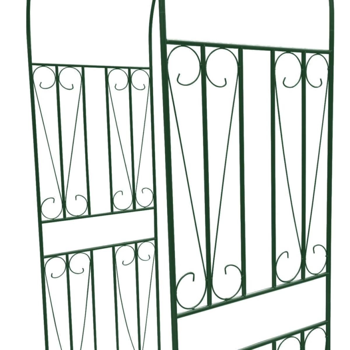 Arcos de jardín para plantas trepadoras verde oscuro