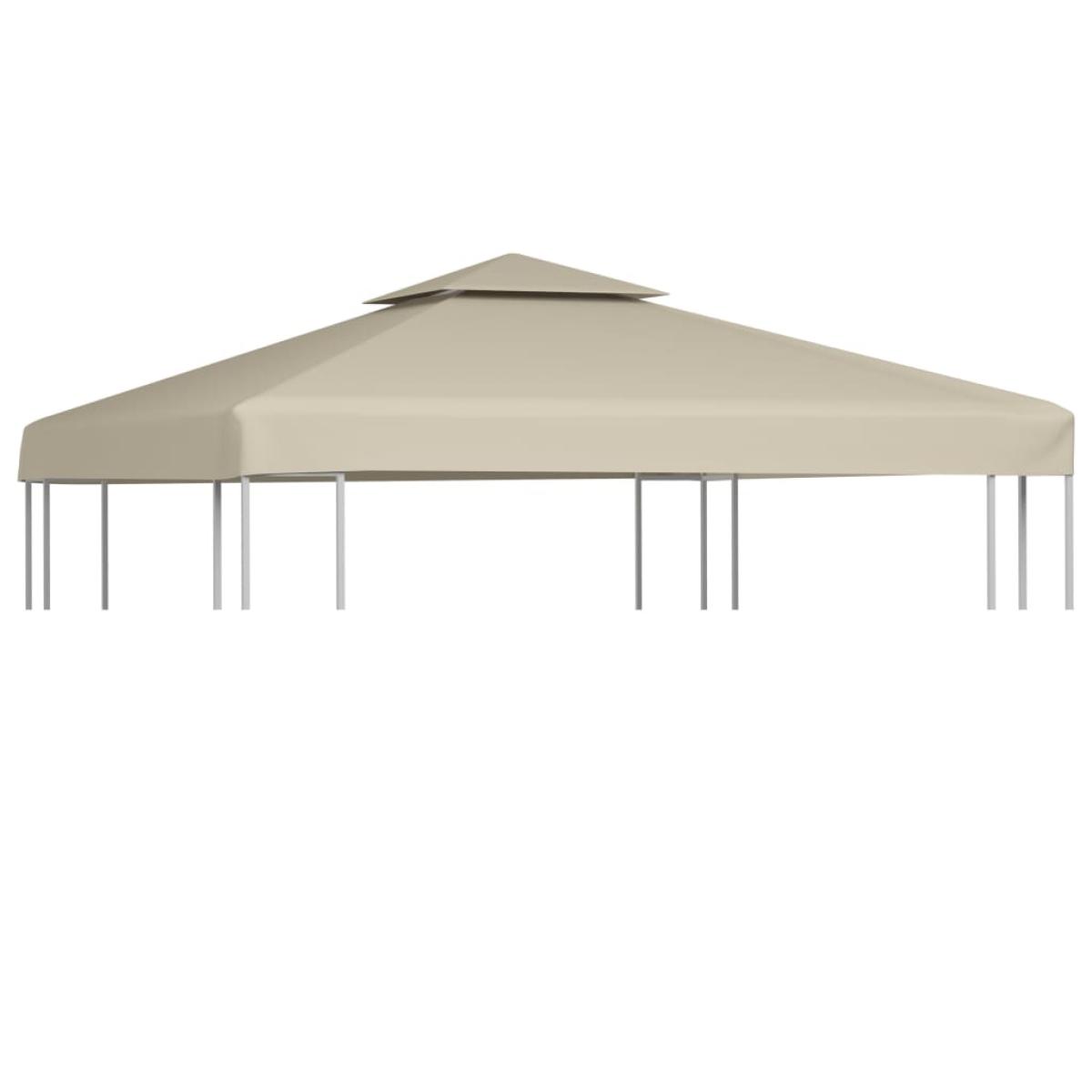 Cubierta de repuesto de cenador 310 g/m² beige 3x3 m