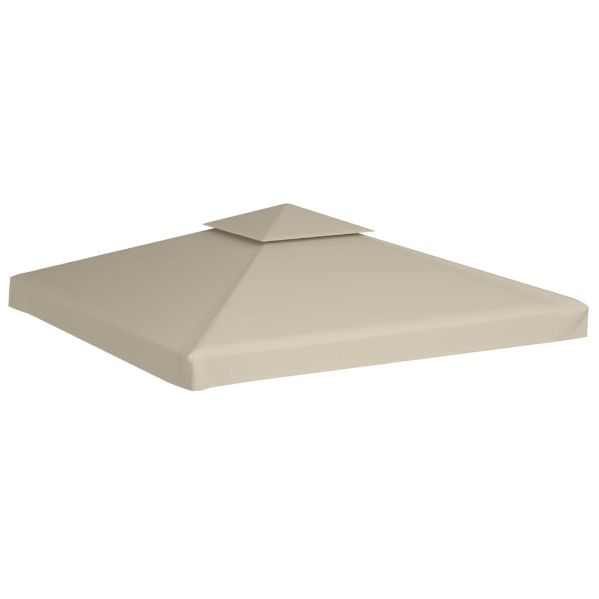 Cubierta de repuesto de cenador 310 g/m² beige 3x3 m