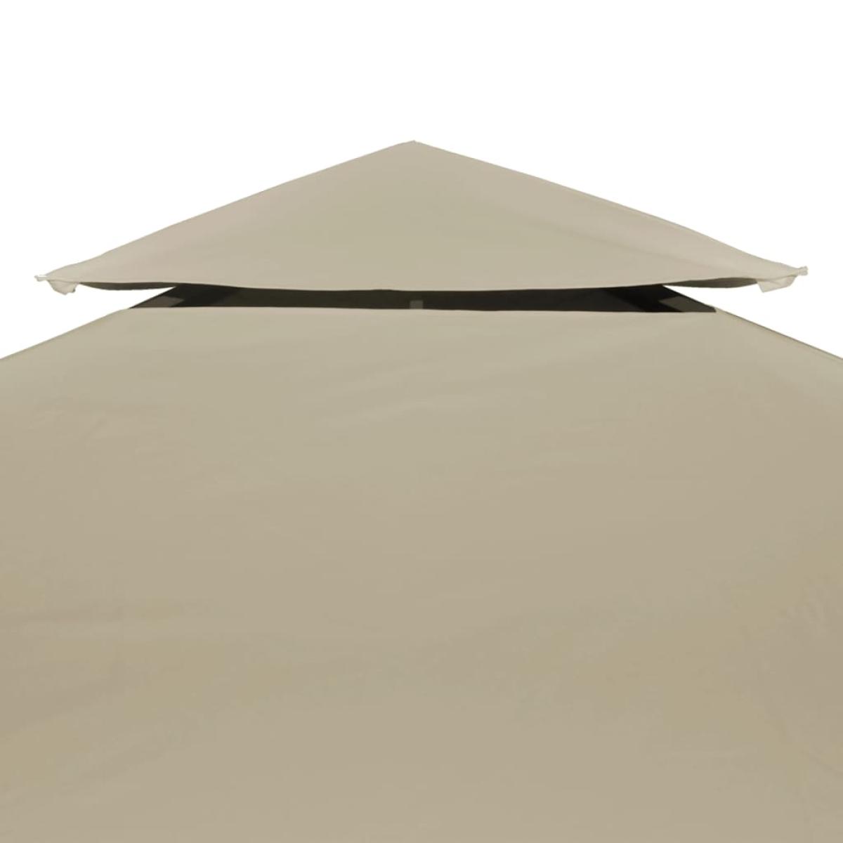Cubierta de repuesto de cenador 310 g/m² beige 3x3 m