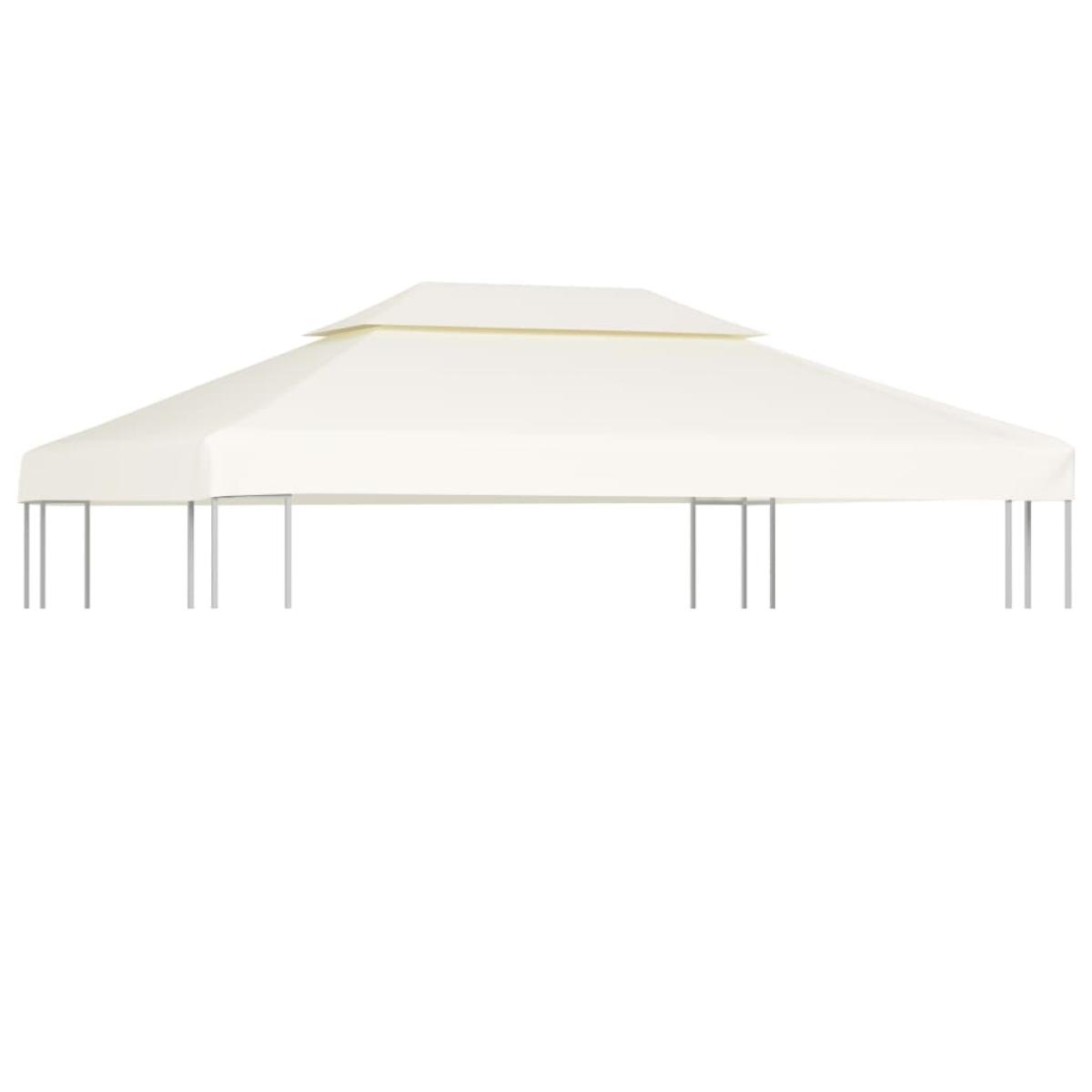 Cubierta de repuesto de cenador 310 g/m² blanco crema 3x4 m