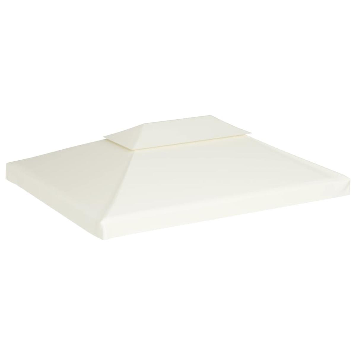 Cubierta de repuesto de cenador 310 g/m² blanco crema 3x4 m