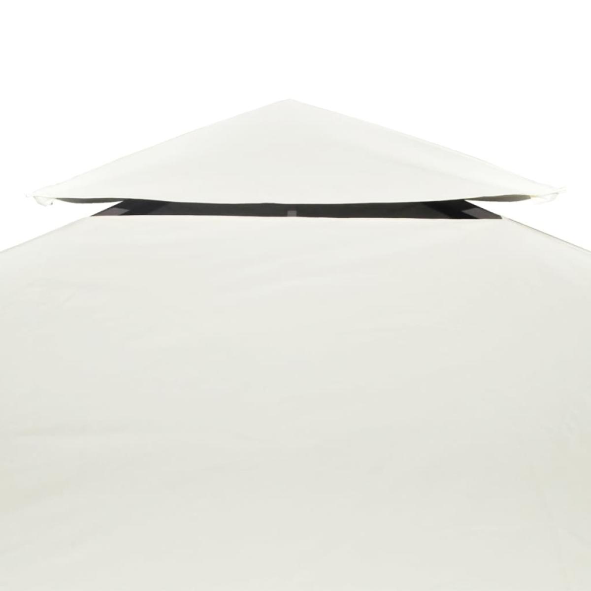 Cubierta de repuesto de cenador 310 g/m² blanco crema 3x4 m