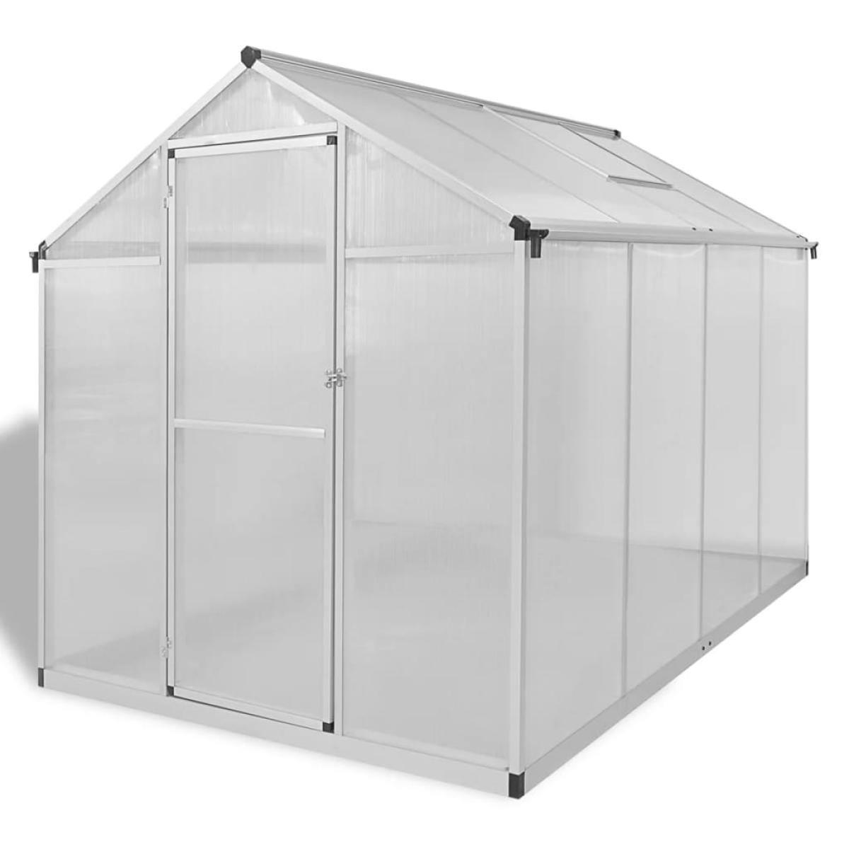 Invernadero de aluminio reforzado con marco base 4,6 m²