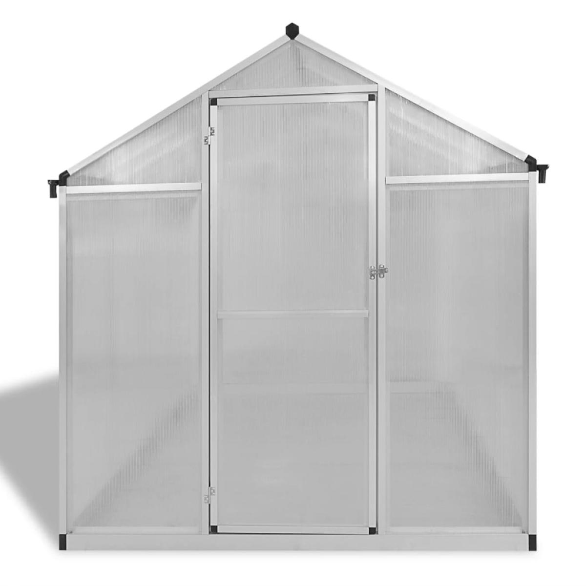 Invernadero de aluminio reforzado con marco base 4,6 m²