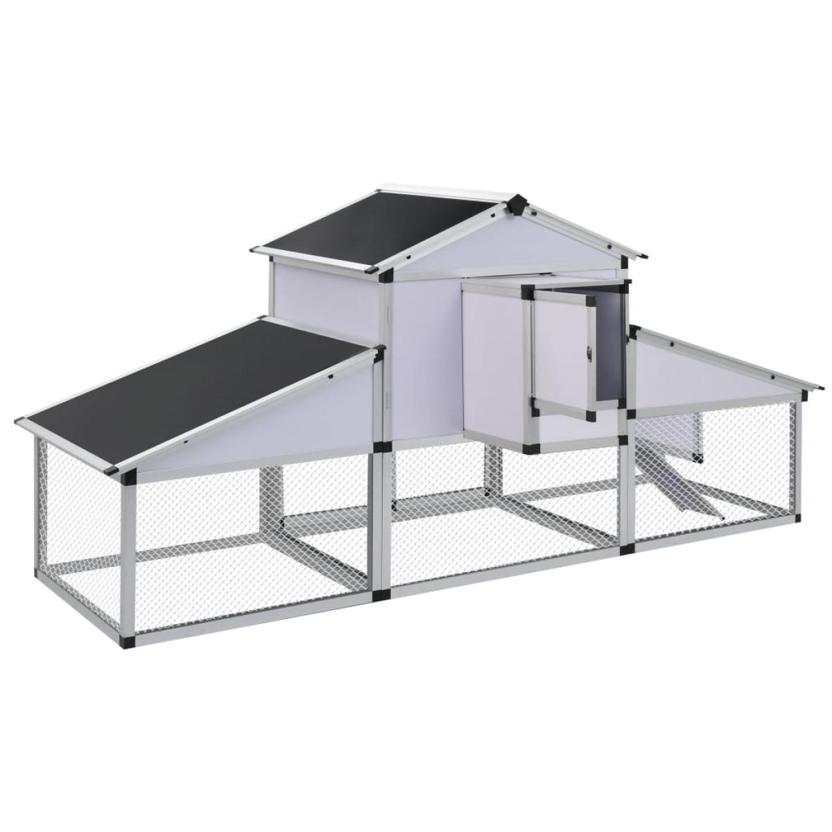Gallinero con corral y nido aluminio