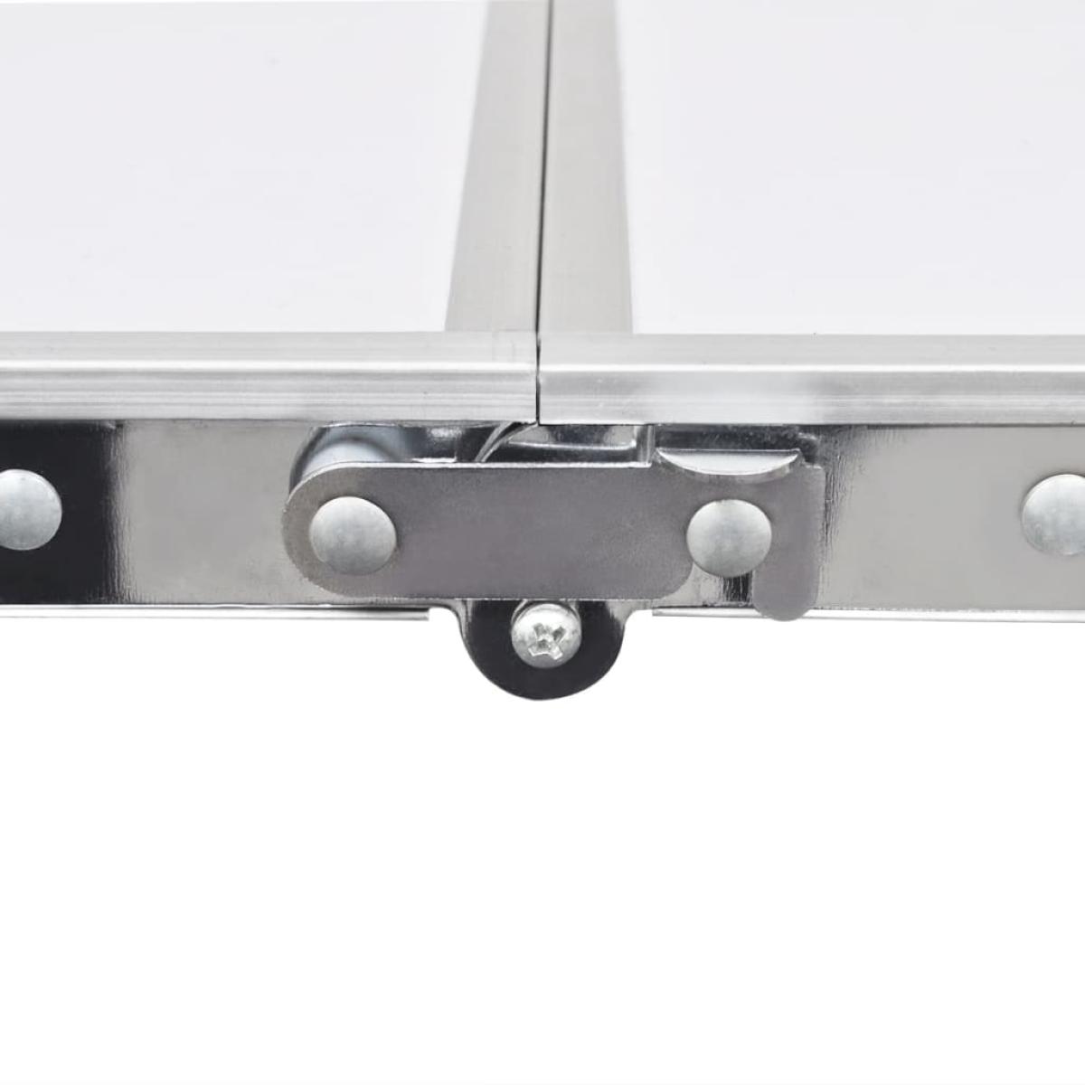 Mesa de camping plegable ajustable con 6 taburetes 180x60 cm
