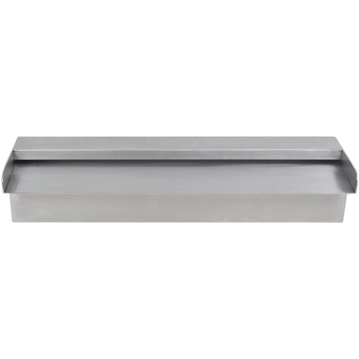 Fuente cascada rectangular piscina acero inoxidable 45 cm