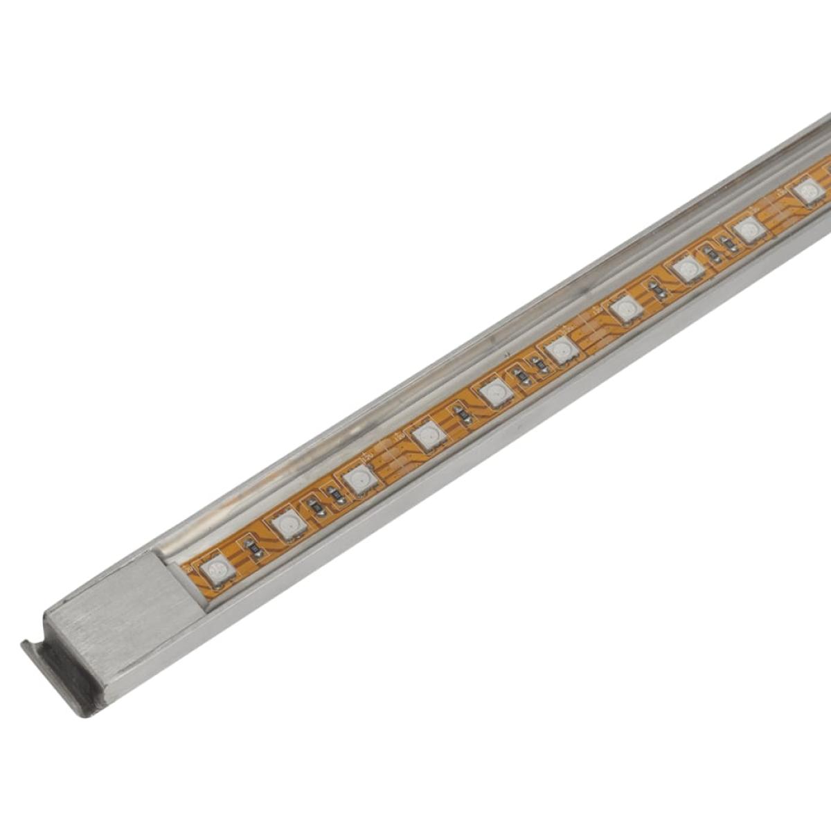 Fuente cascada rectangular LED piscina acero inoxidable 45 cm