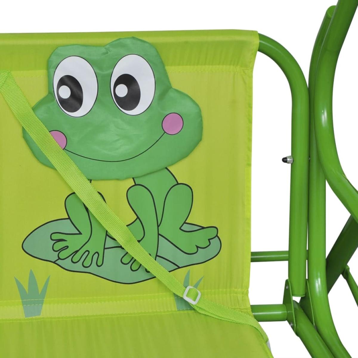 Balancín infantil de acero verde