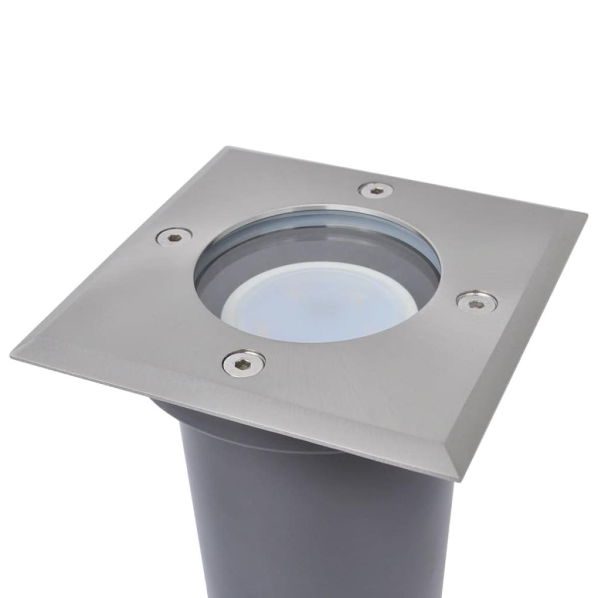 Focos LED empotrables de suelo para exteriores 3 unids cuadrados